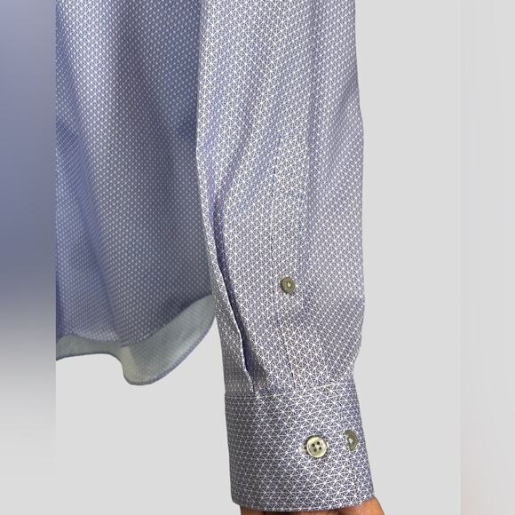 CALVIN KLEIN Infinite Non-Iron Slim-Fit Men’s Dress Shirt Size L Lavender - Picture 5 of 10